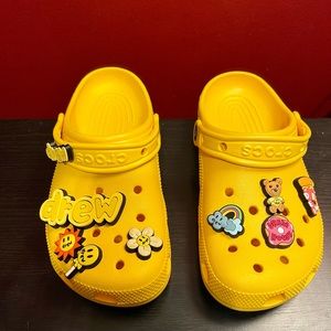 New Yellow Justin Bieber Drew Collection Crocs M 4 W 6